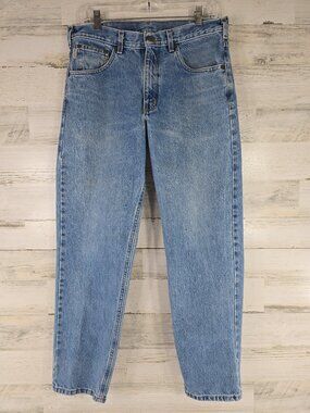 VINTAGE CARHARTT RELAXED FIT TAPERED LEG JEANS MEN'S SIZE 32x29 ACTUAL MEASUREME